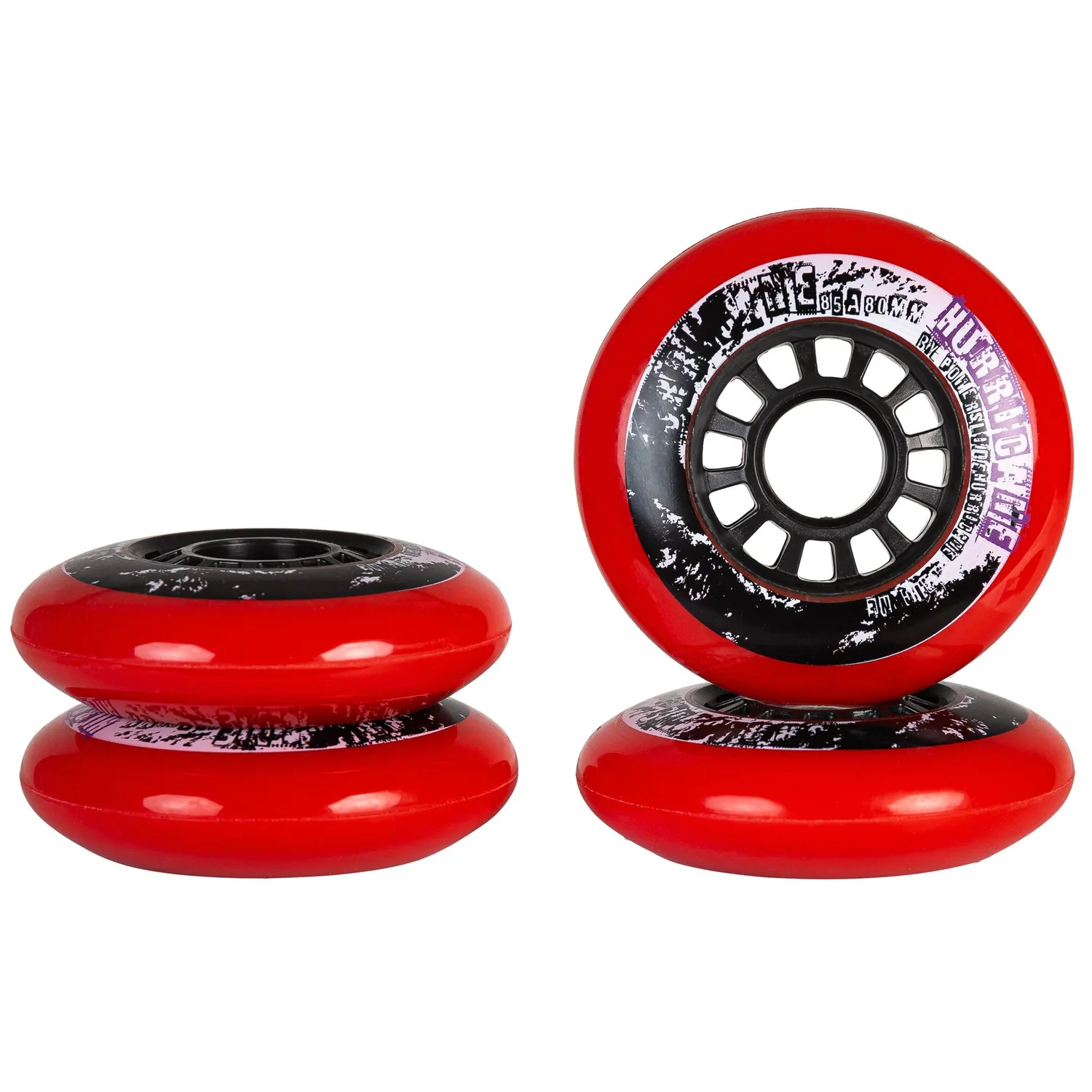 Powerslide Hurricane 80/85A hjul rød 4-pak