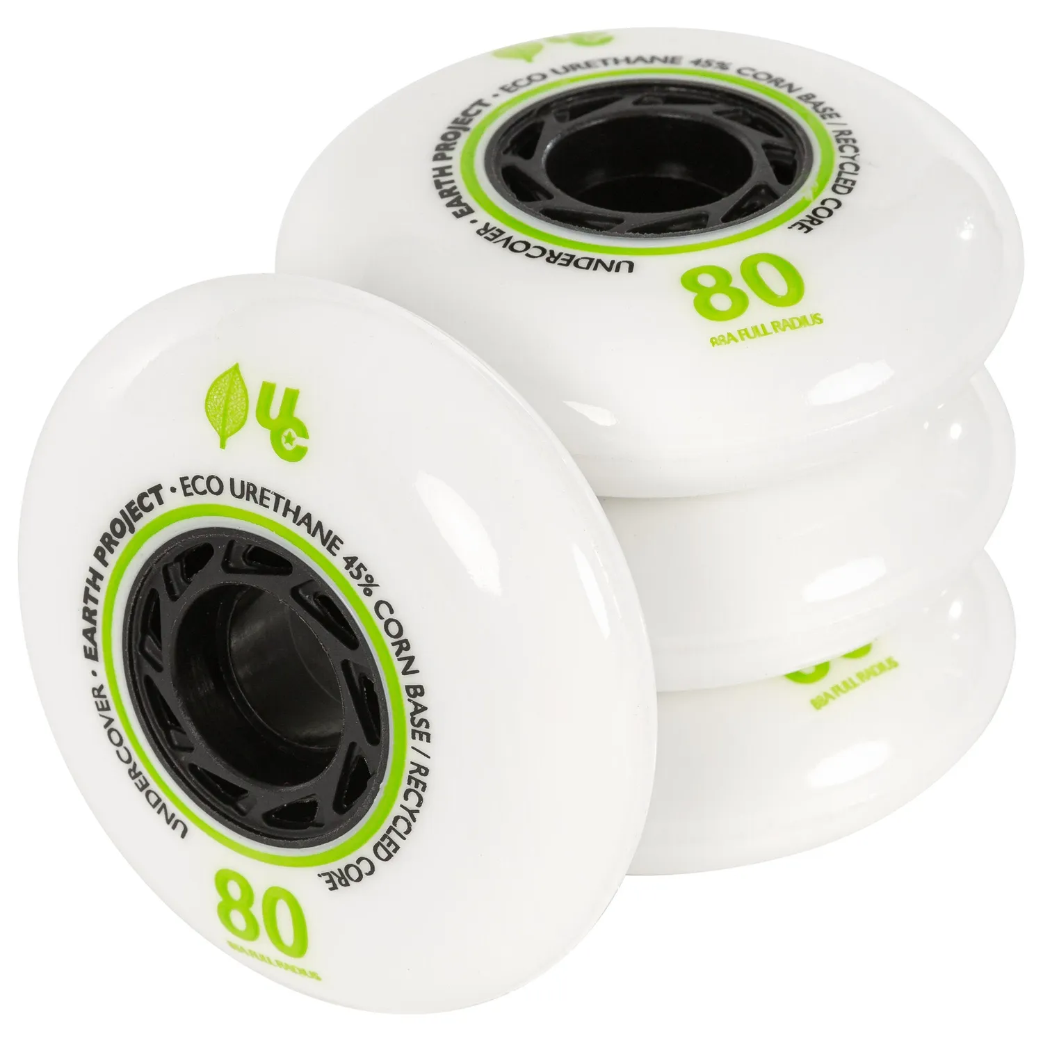 Undercover Earth 80mm/88A inliner hjul 4-pak eco