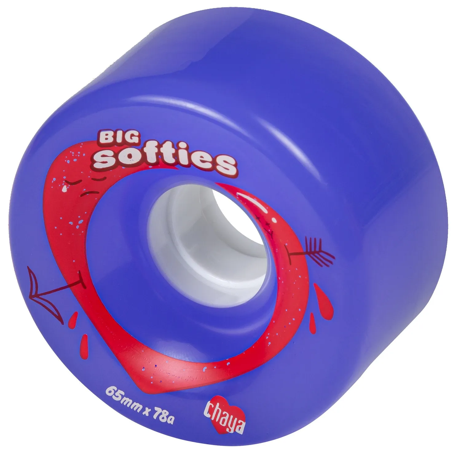 Chaya Big Softie rulleskøjtehjul clear purple 65 mm 4-pak