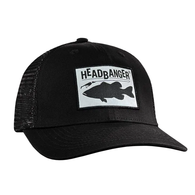 Headbanger Bass Patch Snapback truckerkasket sort