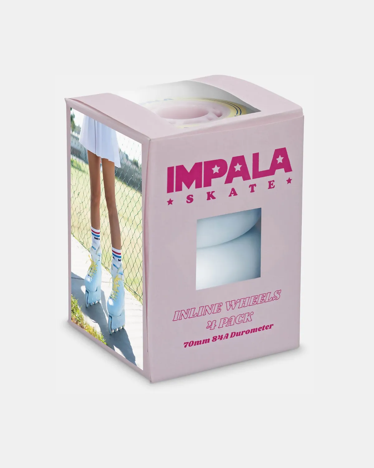 Impala inline hjul Sky Blue Yellow 70mm 4-pak