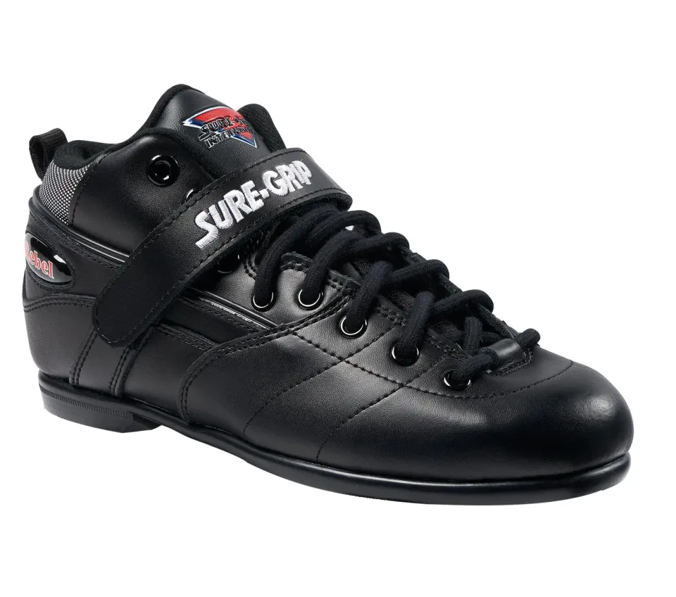 Sure-Grip Rebel Black Boot rulleskøjtestøvle sort læder