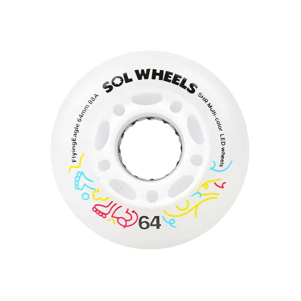 Flying Eagle Sol LED hjul multicolor 80mm 4-pak 88A